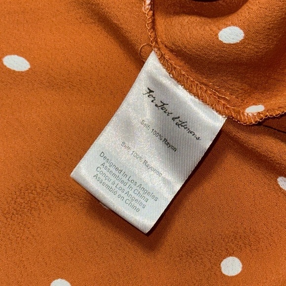 For Love & Lemons Copper Natalia Polka Dot Ruffle Midi Dress Women’s M - Picture 6 of 9